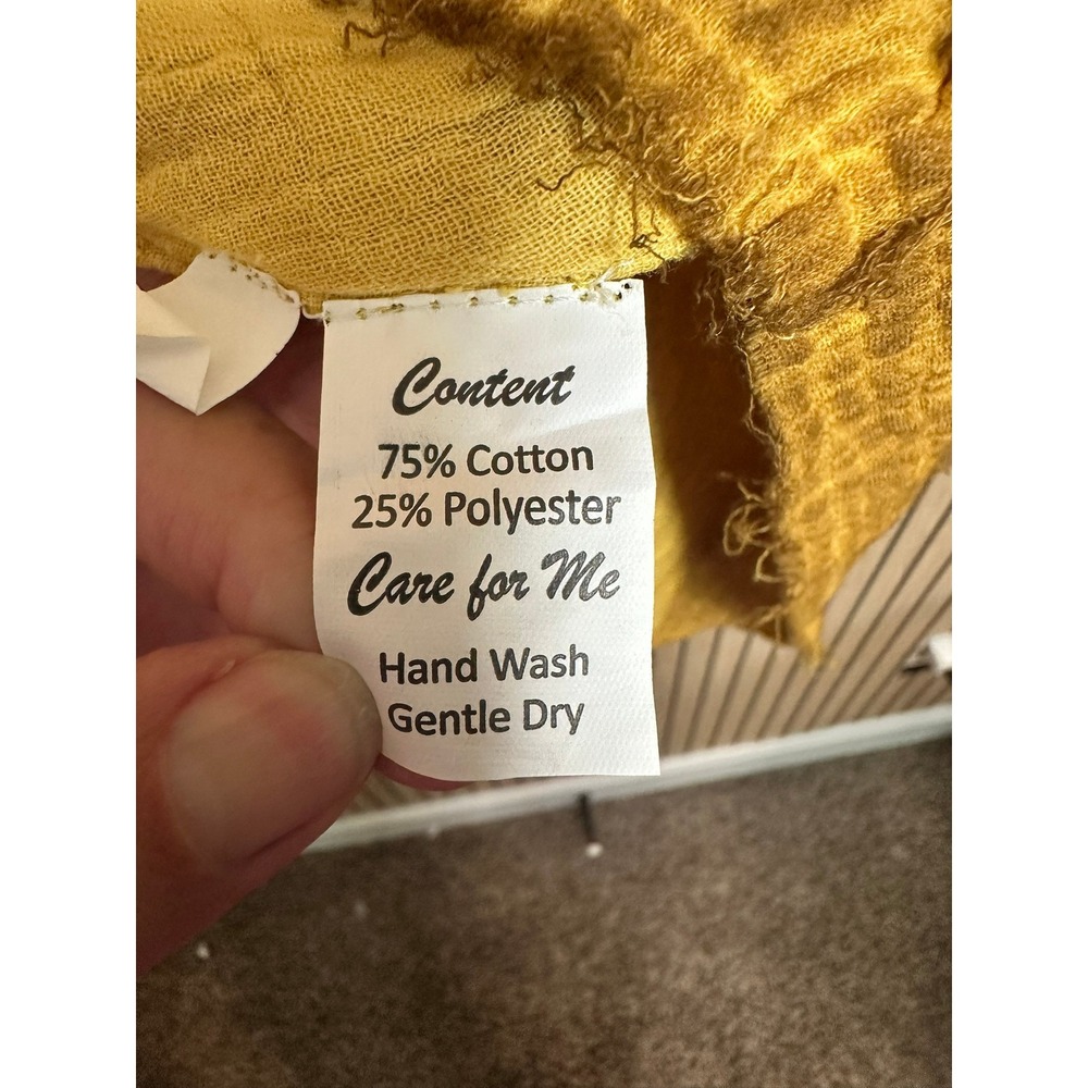 021 Jaded Gypsy Elysia Textured Gauze Hooded Lace Tunic Top (S/M, Yellow, EUC) - Picture 5 of 5